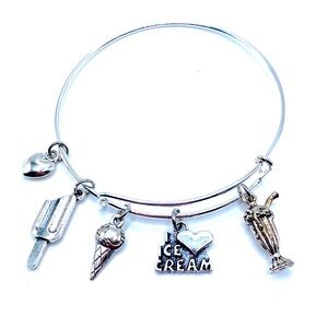 Ice Cream Charm Bracelet Bangle